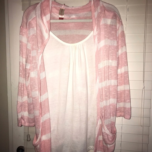 Pink Two in one Shirt with hood, No Boundaries - Picture 4 of 4